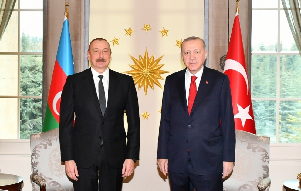Präsident Ilham Aliyev und Präsident Recep Tayyip Erdogan treffen sich in Ankara VIDEO