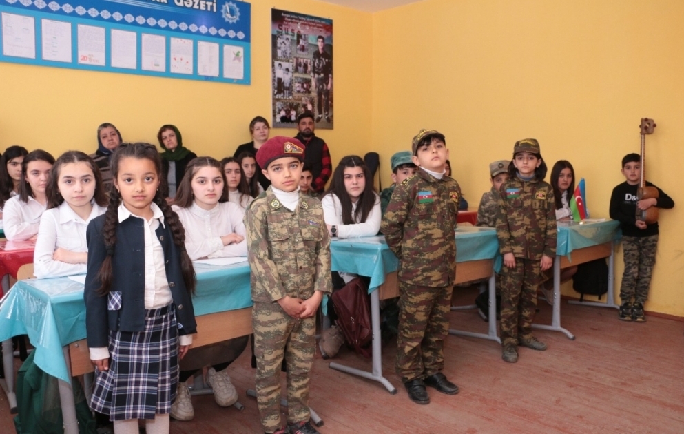 Классным комнатам школы села Беюк Бахманли Физулинского района присвоены имена шехидов ВИДЕО