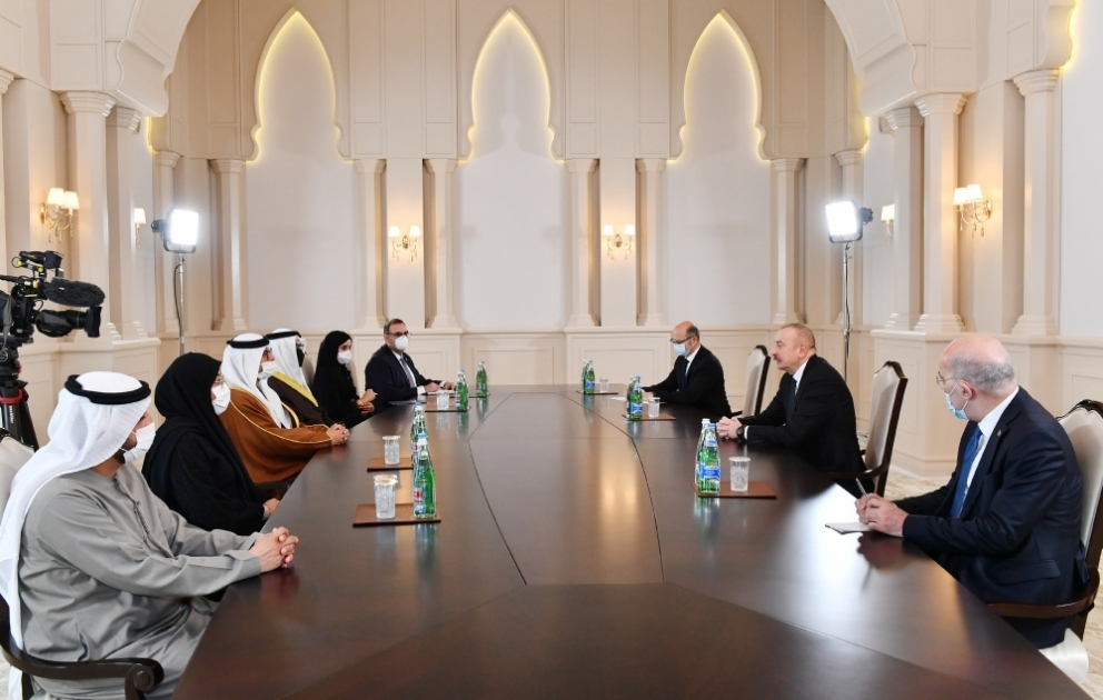 President Ilham Aliyev received delegation led by Minister of Energy and Infrastructure of United Arab Emirates VIDEO