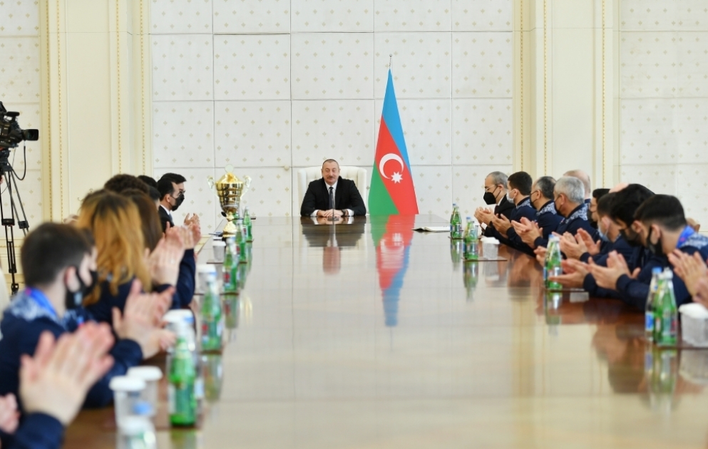 Prezident İlham Əliyev: Biz idman sahəsində də qabaqcıl ölkələrin sırasındayıq və bu liderliyi qorumalıyıq VİDEO