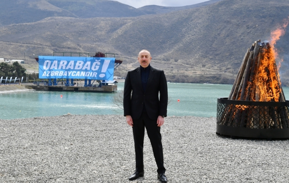Prezident İlham Əliyev: Şadam və xoşbəxtəm ki, Novruz bayramını doğma Qarabağ diyarında qeyd edirik VİDEO