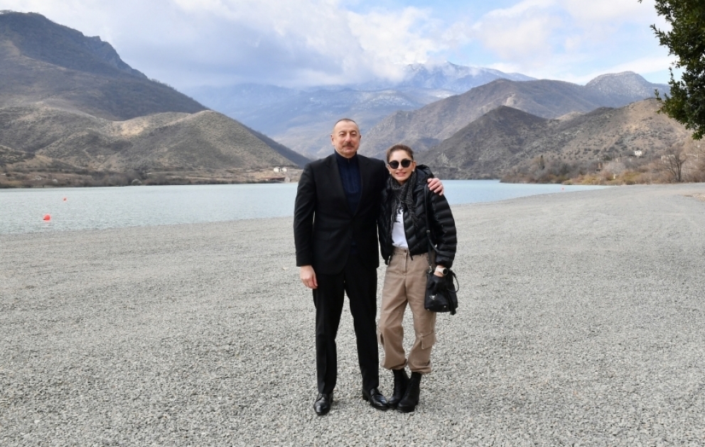 President Ilham Aliyev laid foundation stone for tourism complex in Sugovushan VIDEO