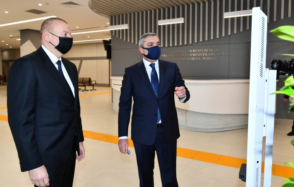 Prezident İlham Əliyev Prezident Administrasiyasının Vətəndaş Qəbulu Mərkəzinin açılışında iştirak edib VİDEO