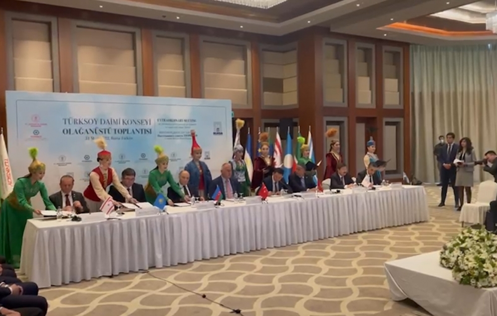 TÜRKSOY Mədəniyyət Nazirlərinin Daimi Şurasının Bursada keçirilən fövqəladə iclası başa çatıb VİDEO