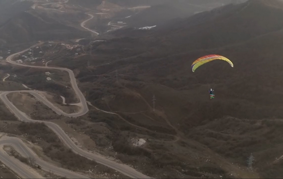 Paragliding jump carried out in Shusha for first time in last 30 years VIDEO