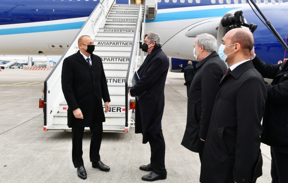 Le président Ilham Aliyev est venu à Bruxelles pour une visite de travail VIDEO