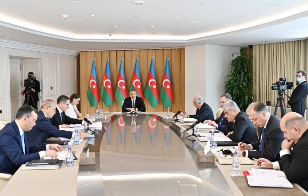 President Ilham Aliyev chaired meeting on results of first quarter of 2022 VIDEO