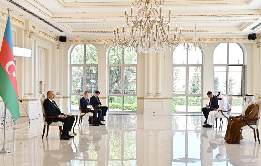 President Ilham Aliyev received credentials of incoming United Arab Emirates’ ambassador VIDEO