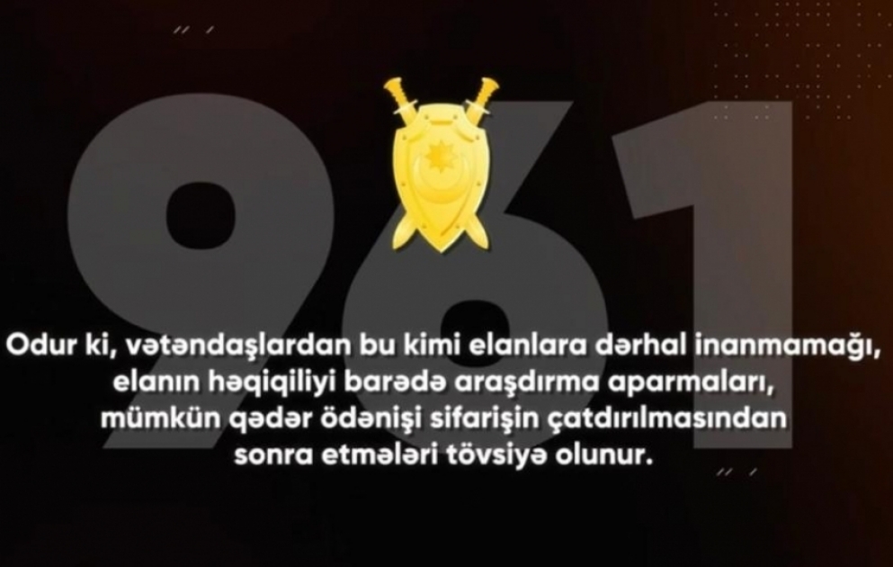 Baş Prokurorluq: #maariflənək həştəqi altında ictimaiyyətə onlayn alış-veriş zamanı baş verən dələduzluq halları ilə bağlı məlumat verilib VİDEO