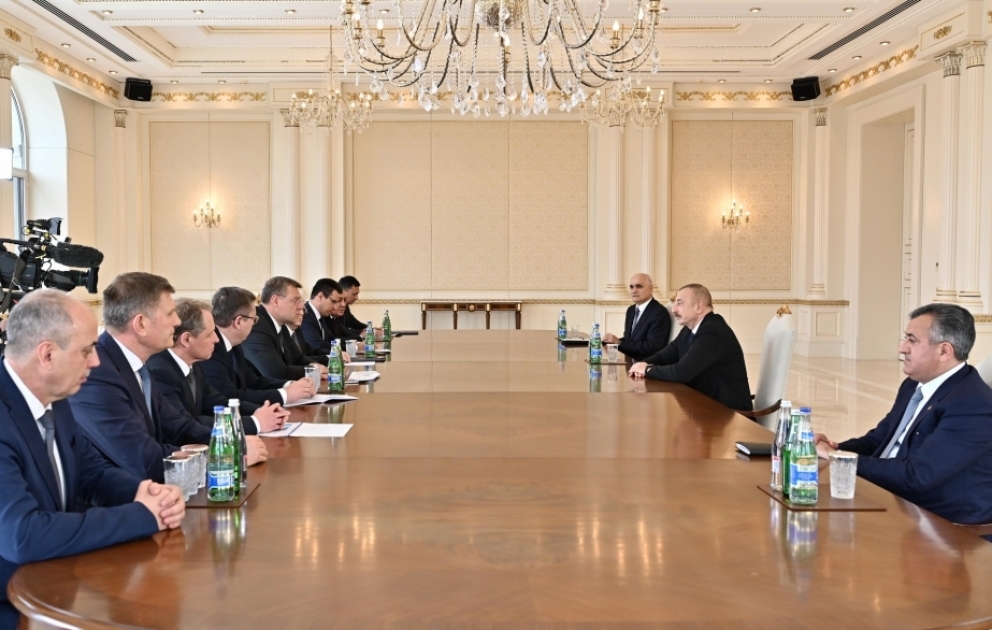 President Ilham Aliyev received delegation led by governor of Russia's Astrakhan region VIDEO