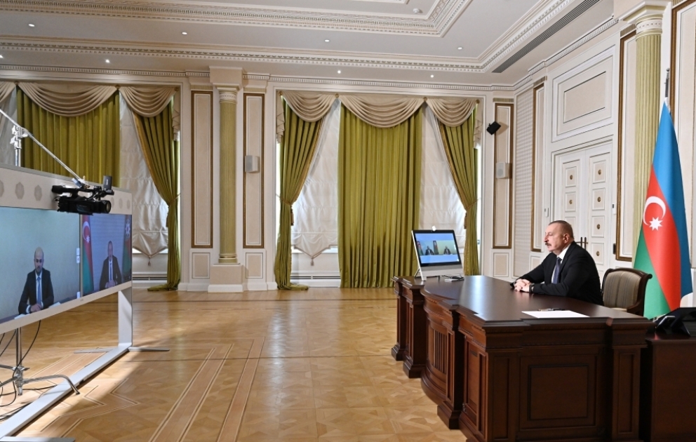 President Ilham Aliyev received in video format Vahid Hajiyev on his appointment as Special Representative of President in Zangilan district VIDEO