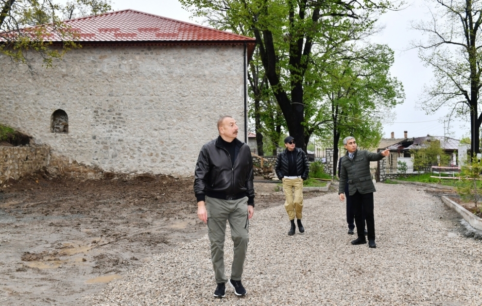 Rekonstruktionsarbeiten am Mehmandarovs Herrenhaus in Schuscha werden von Heydar Aliyev Stiftung durchgeführt VIDEO