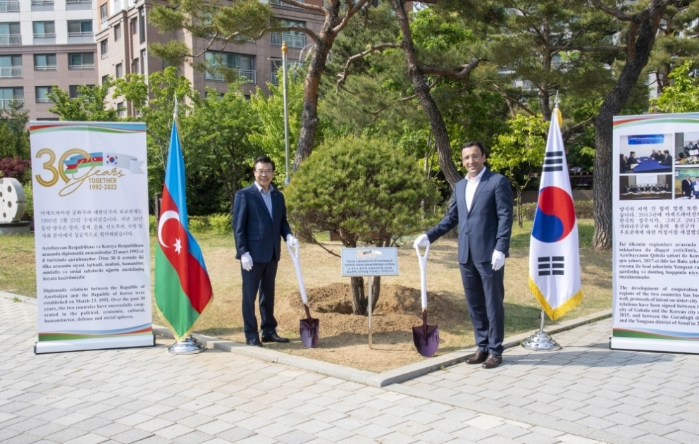Tree-planting ceremony to mark 30th anniversary of Azerbaijan-South Korea diplomatic relations held in Seoul VIDEO