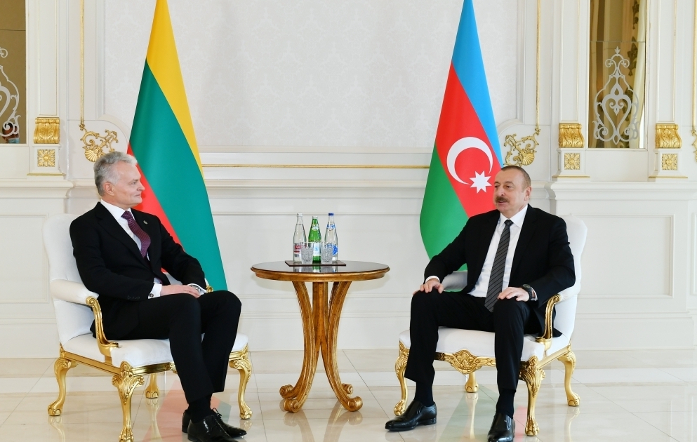 Azerbaijani, Lithuanian presidents held meeting VIDEO