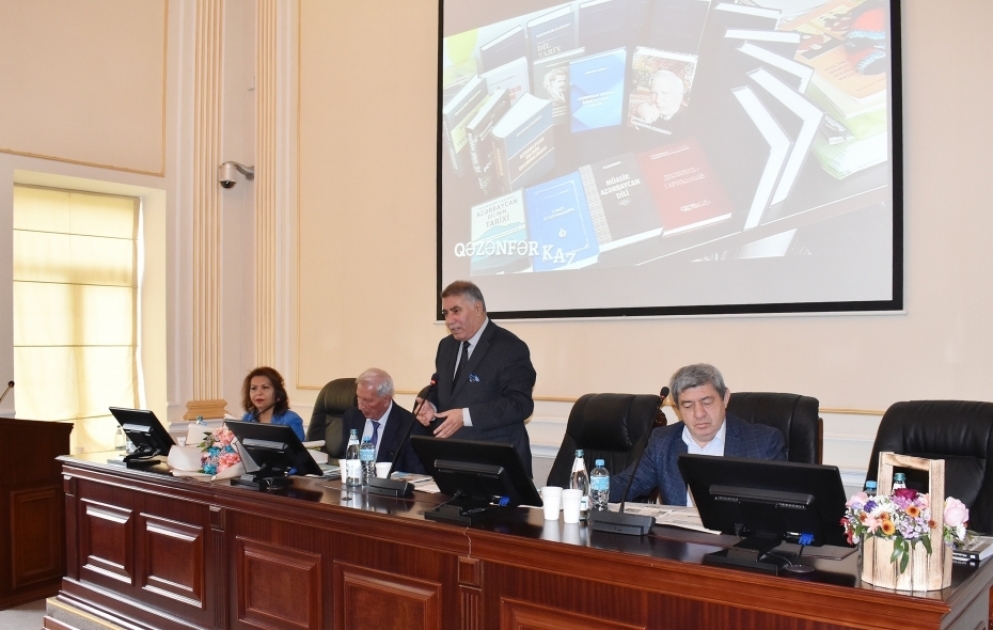 Dilçilik İnstitutunda professor Qəzənfər Kazımovun 85 illik yubileyi qeyd olunub VİDEO