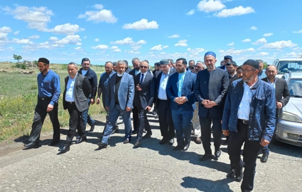 Gürcüstandan olan din xadimlərinin işğaldan azad edilən Ağdama səfəri başlayıb FOTO VİDEO