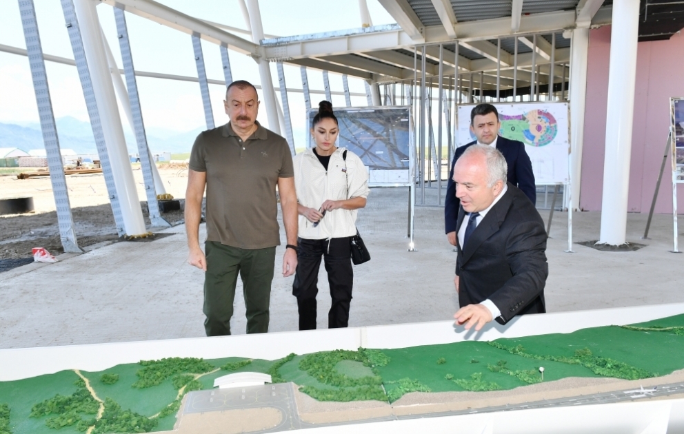 Zəngilan Beynəlxalq Hava Limanında aparılan tikinti işləri ilə tanışlıq VİDEO