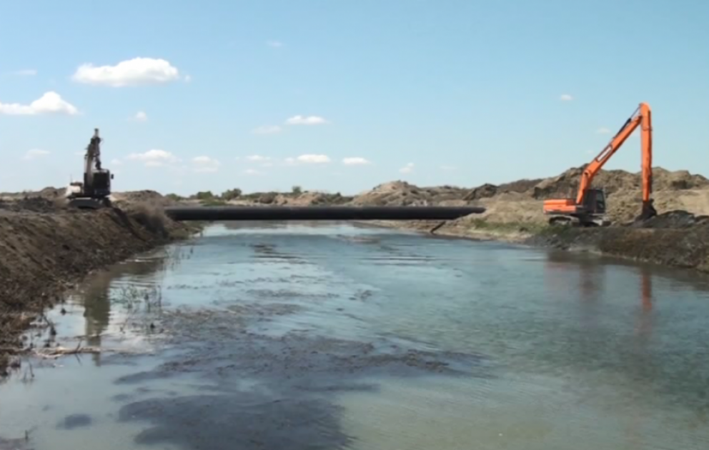 Baş Şirvan Kollektorunda meliorativ tədbirlər davam edir VİDEO