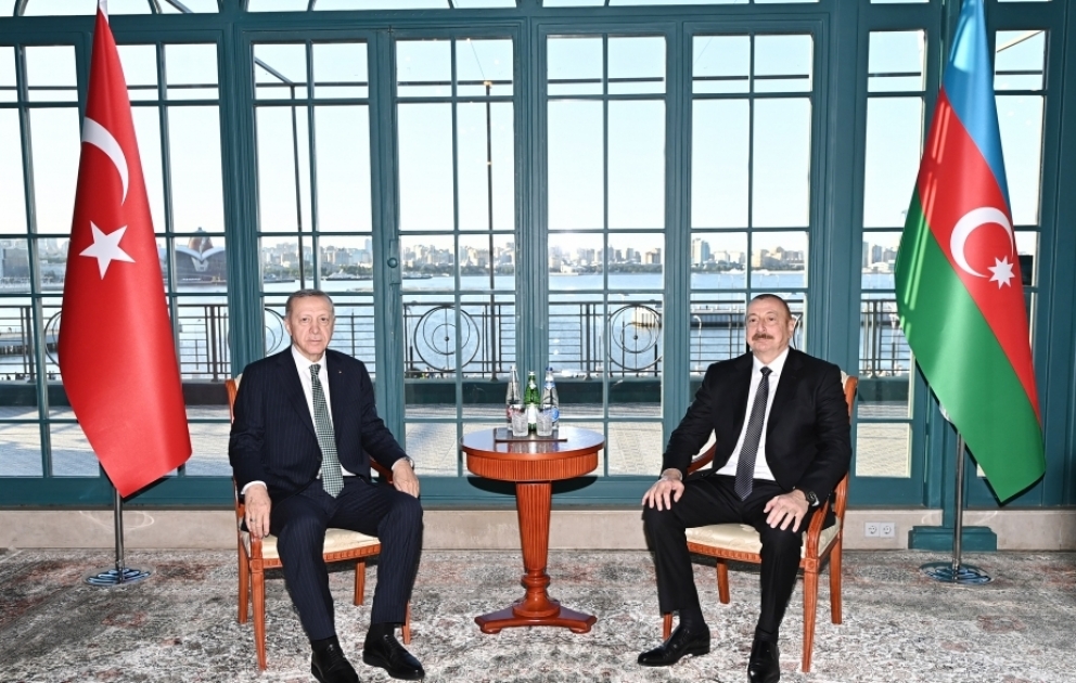 Prezident İlham Əliyevin və Prezident Rəcəb Tayyib Ərdoğanın görüşü olub VİDEO