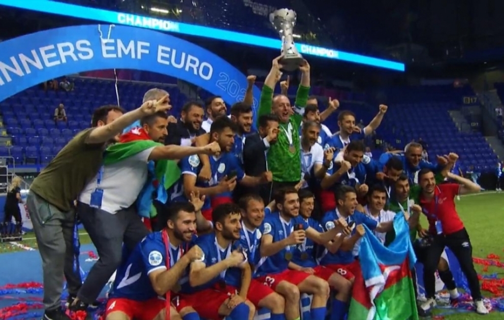 Minifutbol üzrə Azərbaycan milli komandası tarixində ilk dəfə Avropa çempionu olub VİDEO