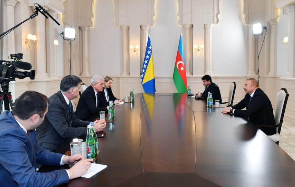 President Ilham Aliyev met with Chairman of Presidency of Bosnia and Herzegovina VIDEO