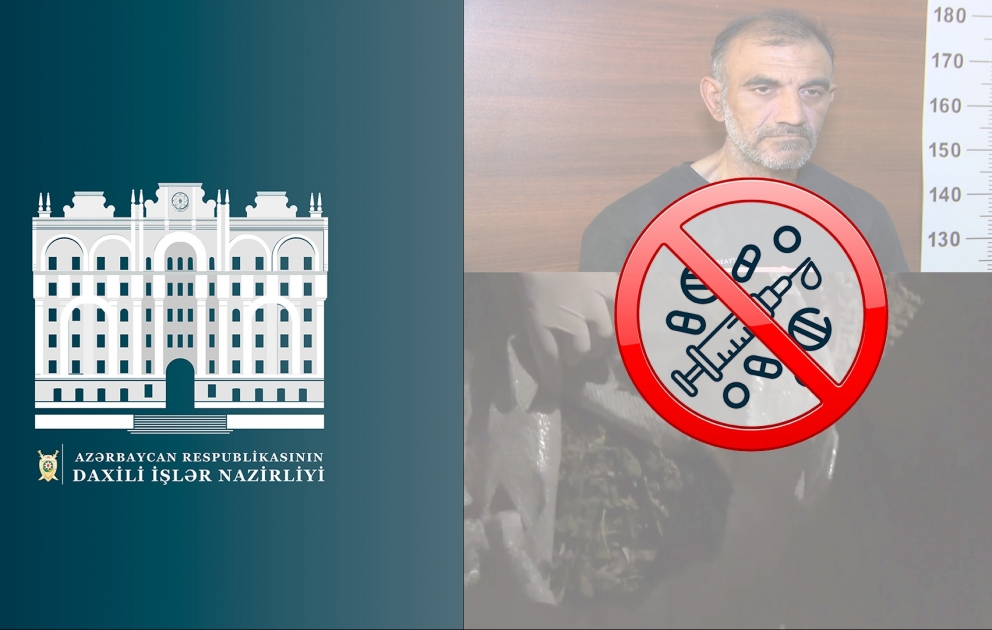 Xətai rayonunda 16 kiloqram narkotik vasitəni qəbiristanlıqda gizlədən şəxs saxlanılıb VİDEO