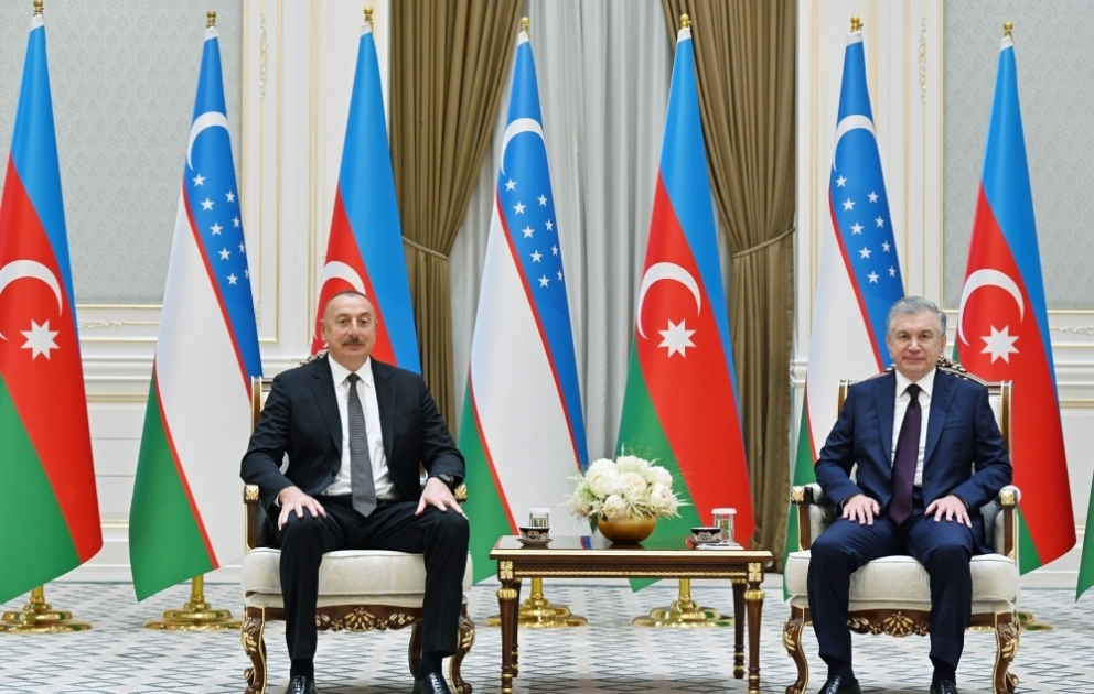 President Ilham Aliyev, President Shavkat Mirziyoyev held meeting in limited format VIDEO
