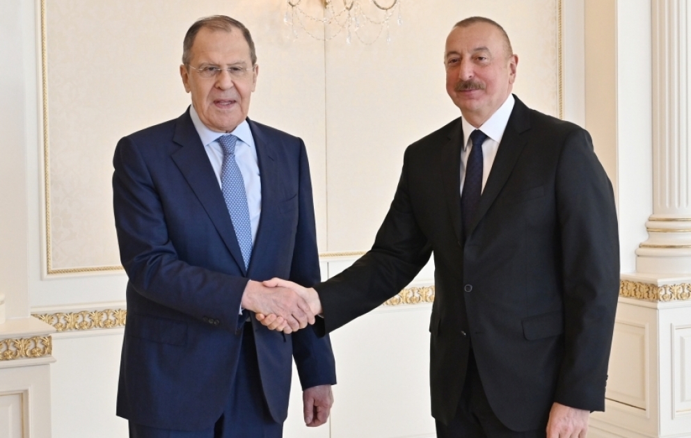 Президент Азербайджана Ильхам Алиев принял министра иностранных дел России Сергея Лаврова ОБНОВЛЕНО ВИДЕО
