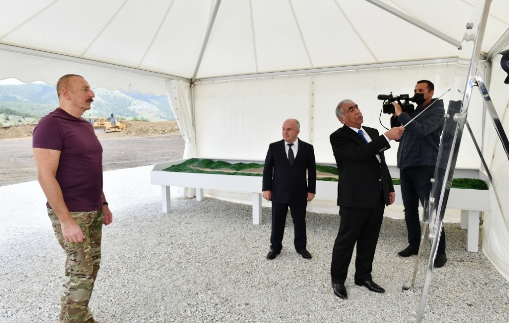 Laçın Beynəlxalq Hava Limanında aparılan tikinti işləri ilə tanışlıq VİDEO