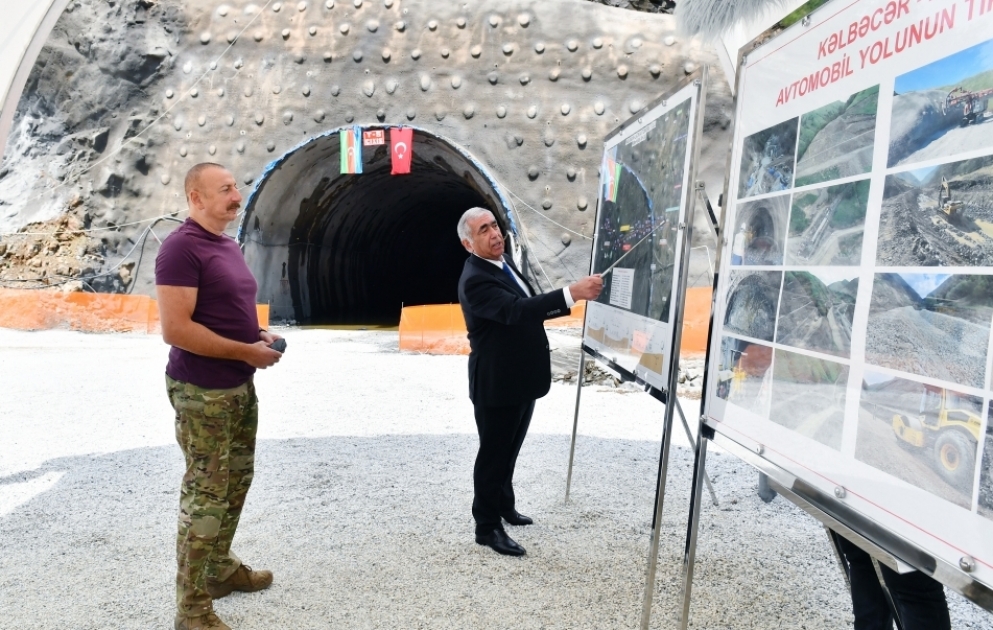 President Ilham Aliyev viewed construction progress of Kalbajar-Lachin highway VIDEO