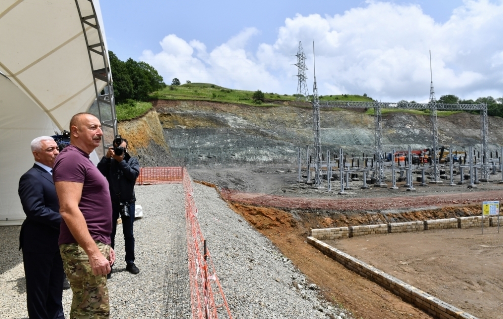 President Ilham Aliyev viewed work done at “Gorchu” power substation in Lachin VIDEO