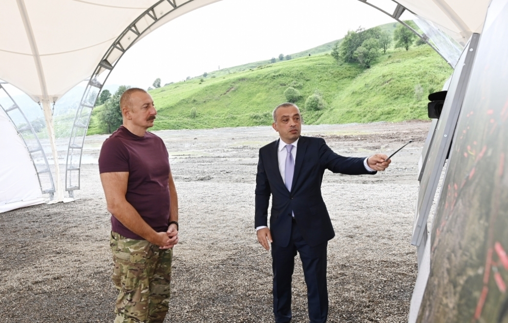 Ознакомление с проектом водохранилища «Хакаричай» в Лачинском районе ВИДЕО
