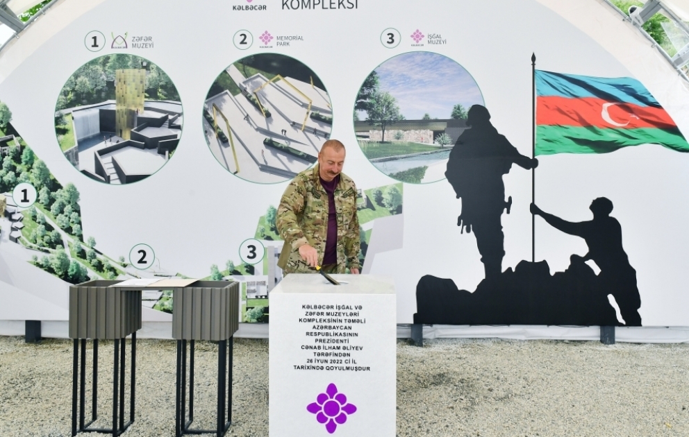 Представлен генеральный план города Кяльбаджар, заложен фундамент комплекса музеев Оккупации и Победы ВИДЕО
