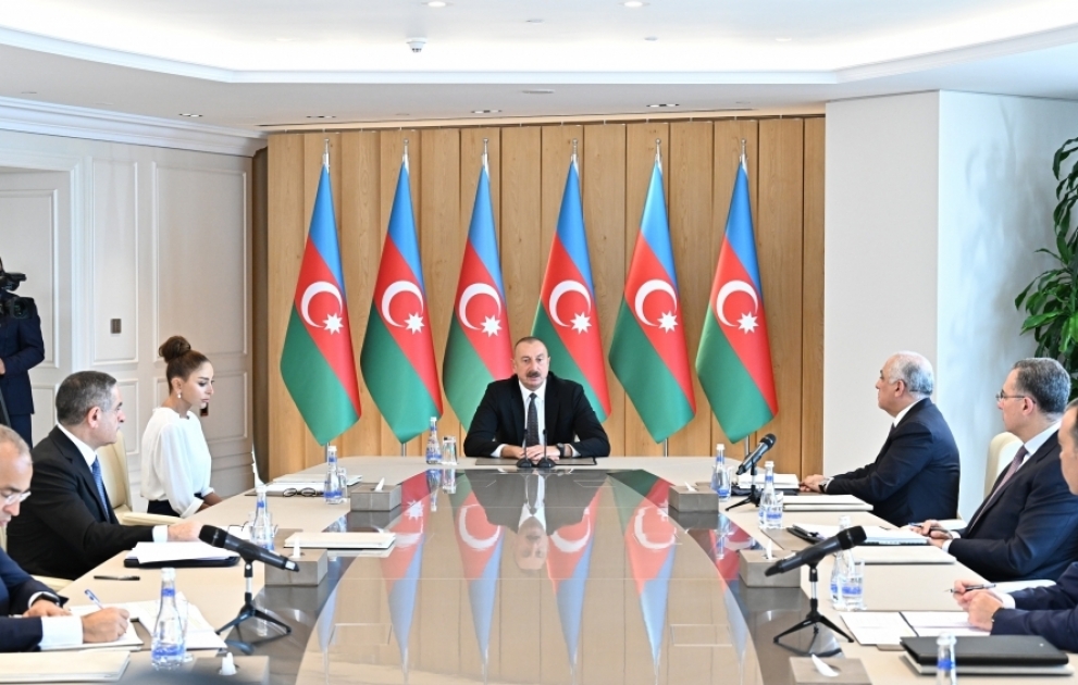 Prezident İlham Əliyev: Qarabağ və Şərqi Zəngəzurla bağlı işlər arasında ərzaq təhlükəsizliyi də vacib məsələlərdəndir VİDEO