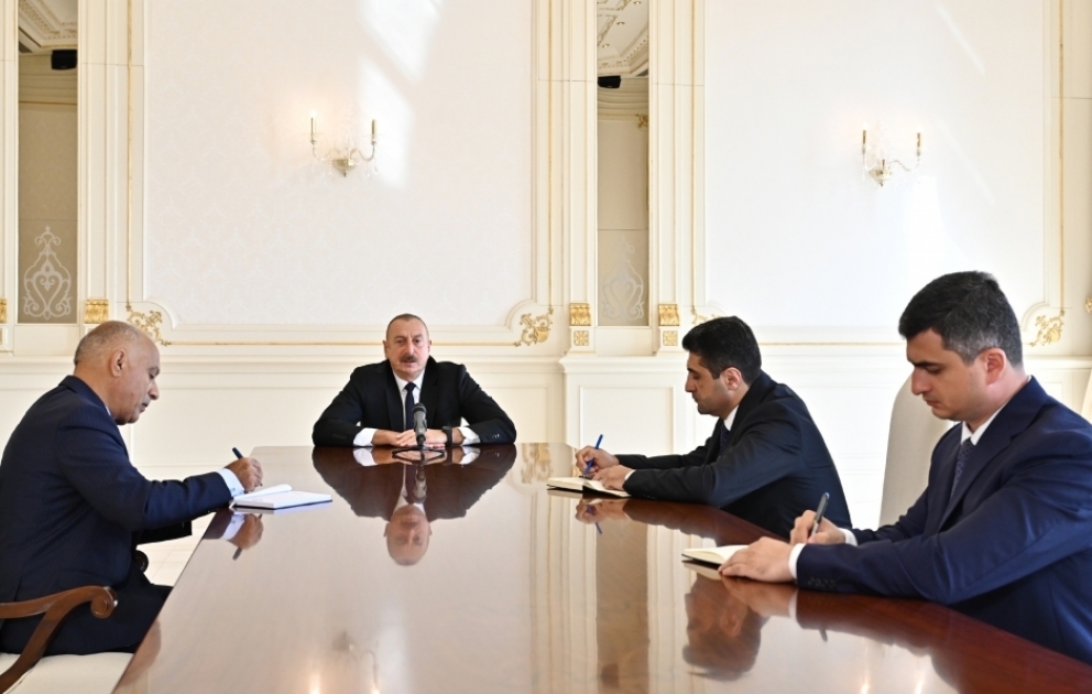 Präsident Ilham Aliyev empfängt neue Leiter der Exekutiven der Rayons Masalli, Lerik und Göygöl VIDEO