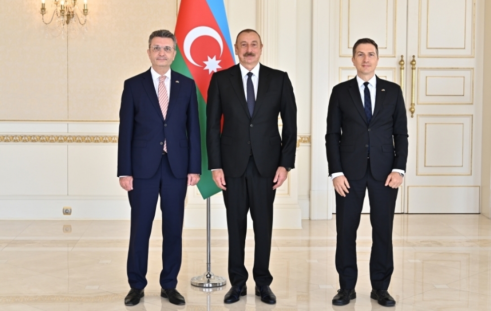 President Ilham Aliyev accepted credentials of incoming ambassador of Germany VIDEO