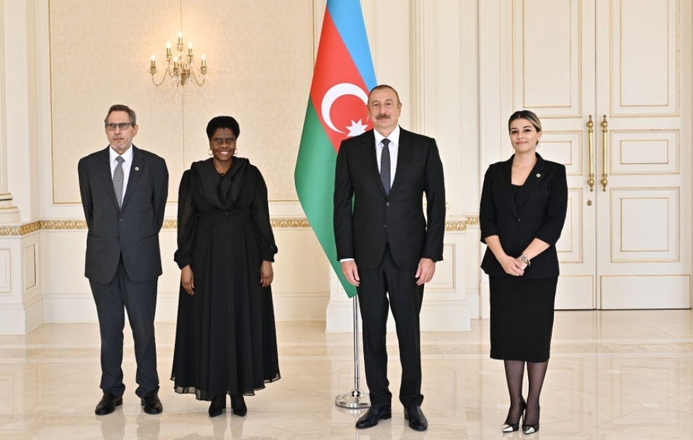 President Ilham Aliyev accepted credentials of incoming ambassador of South Africa VIDEO