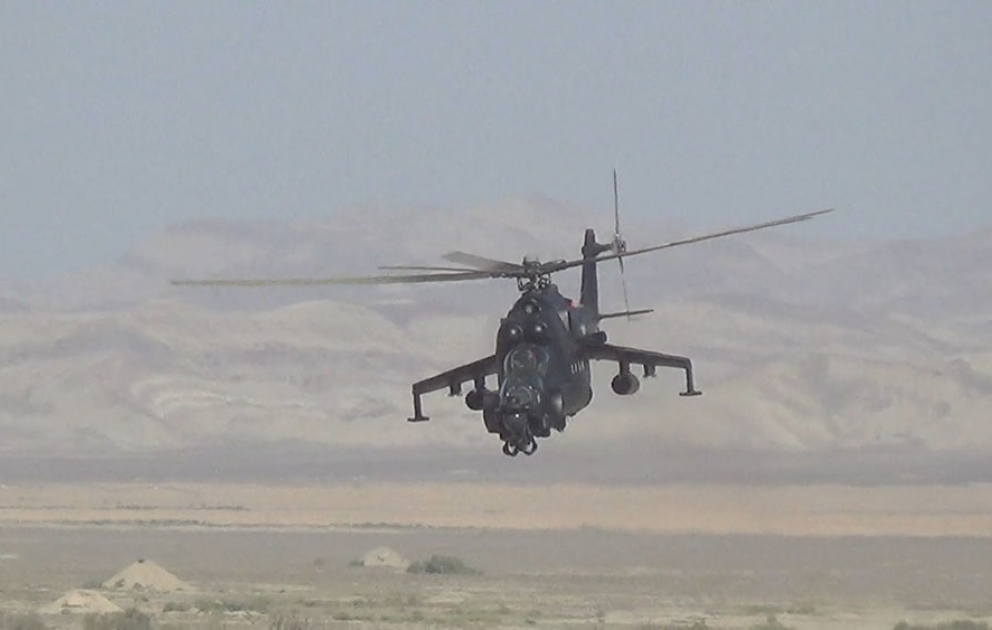 Defense Ministry: Exercises held with Azerbaijan Air Force helicopter units VIDEO