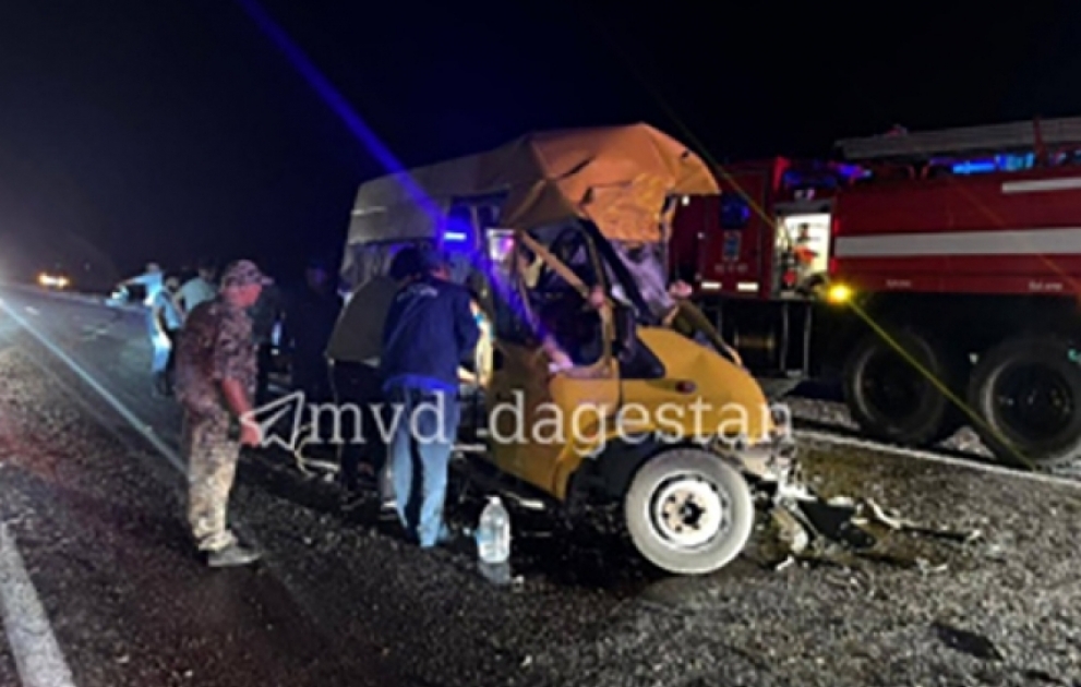 Dağıstanda yol qəzası nəticəsində 7 nəfər həlak olub VİDEO