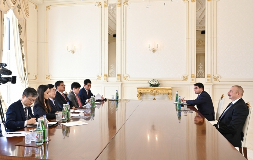 Prezident İlham Əliyev Koreya Respublikası Prezidentinin xüsusi nümayəndəsini qəbul edib YENİLƏNİB VİDEO