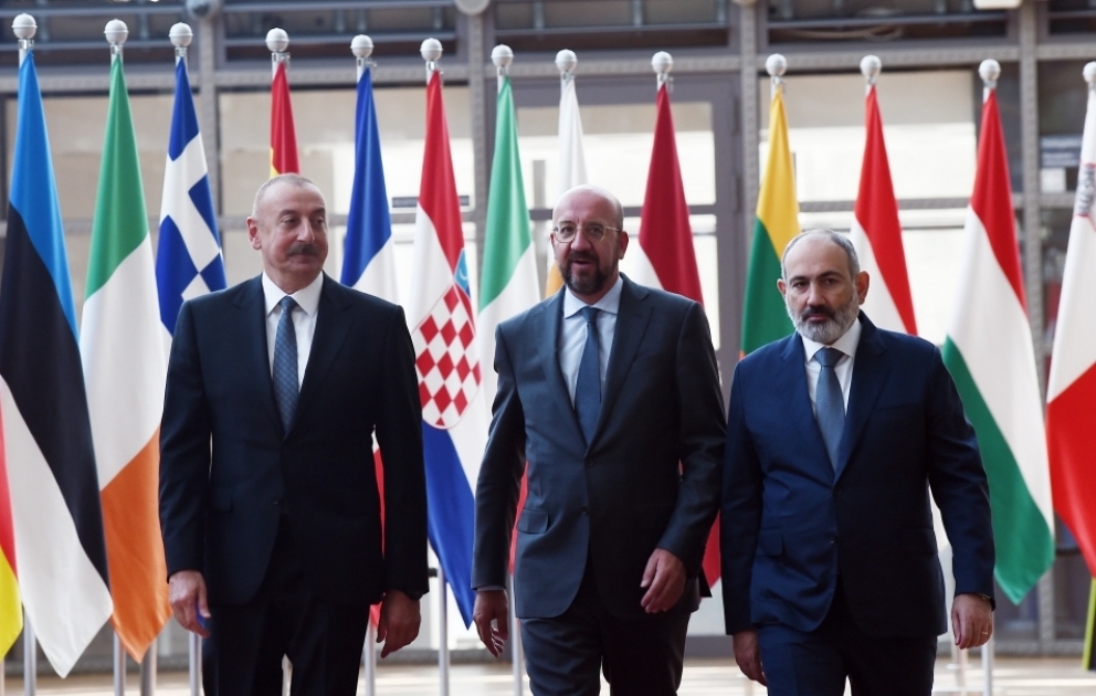 Brussels hosted meeting of President Ilham Aliyev with President of European Council Charles Michel and Prime Minister of Armenia Nikol Pashinyan VIDEO