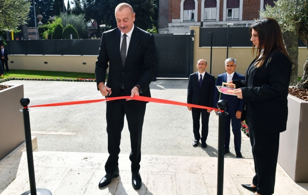 Zeremonie zur Gründung der Italienisch-Aserbaidschanischen Universität in Rom Präsident Ilham Aliyev nimmt an der Veranstaltung teil VIDEO