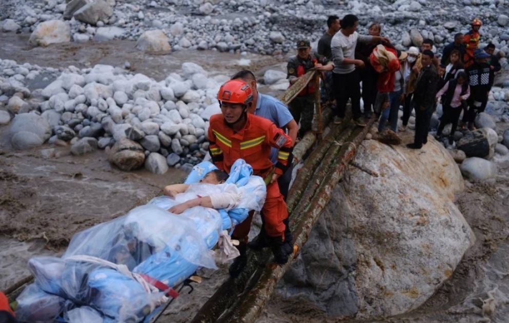 Çində zəlzələ qurbanlarının sayı 46-ya çatıb VİDEO