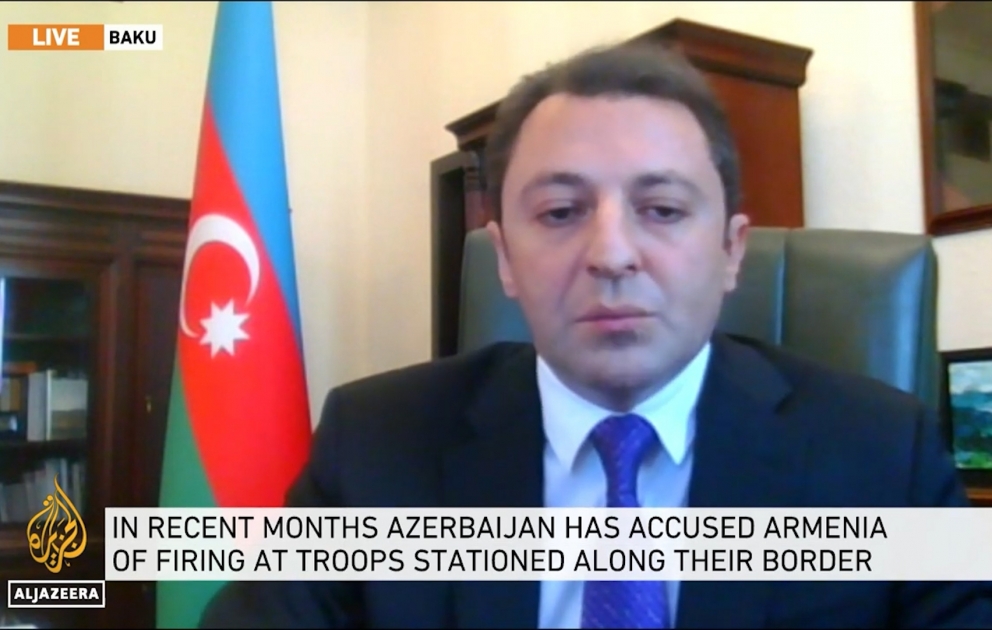 Xarici işlər nazirinin müavini Elnur Məmmədov “Əl-Cəzirə” telekanalında Ermənistanın təxribatları barədə məlumat verib VİDEO