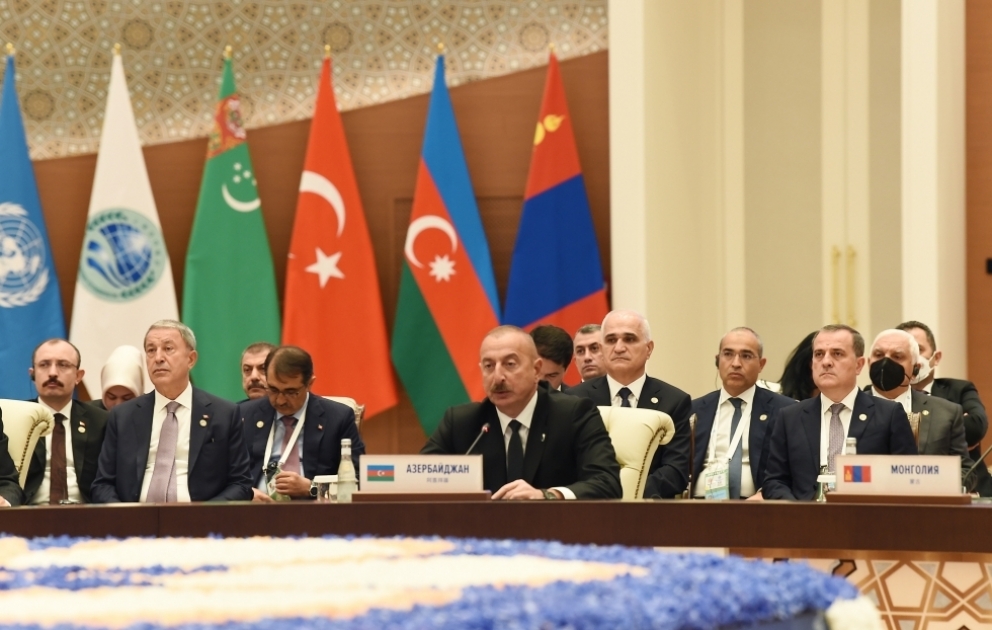 In Samarkand findet Gipfeltreffen der SCO statt  Präsident Ilham Aliyev hielt eine Rede beim Gipfeltreffen VIDEO