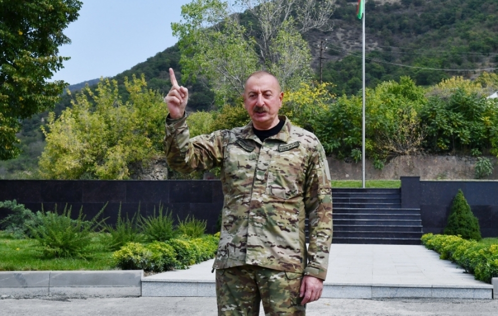 Prezident: Ermənistan bizi ittiham etmək istəyirsə ki, onların ərazisinə girmişik, bunun heç bir əsası yoxdur VİDEO
