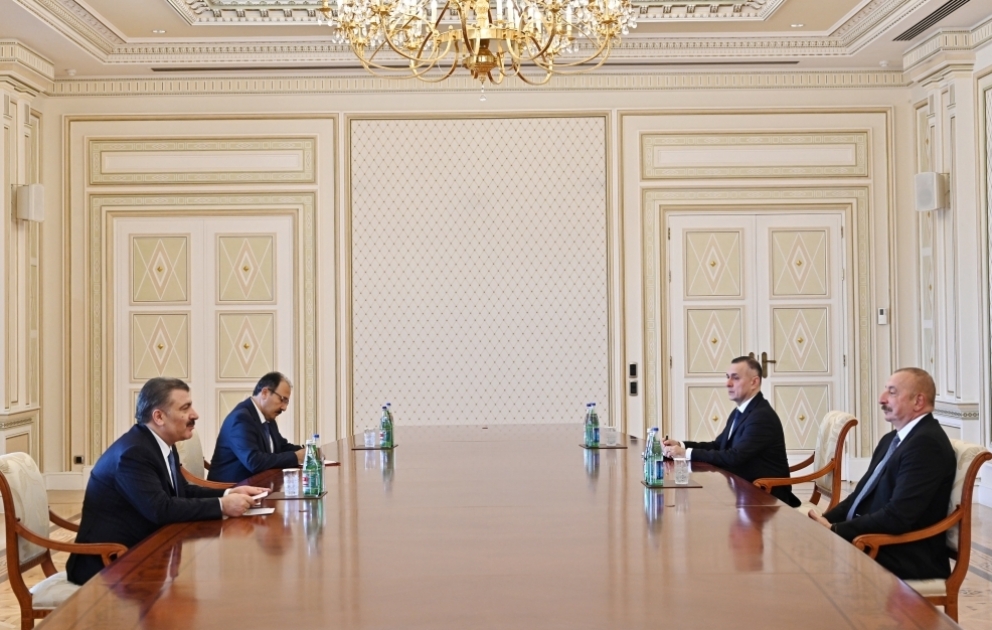 President Ilham Aliyev received minister of health of Turkiye VIDEO