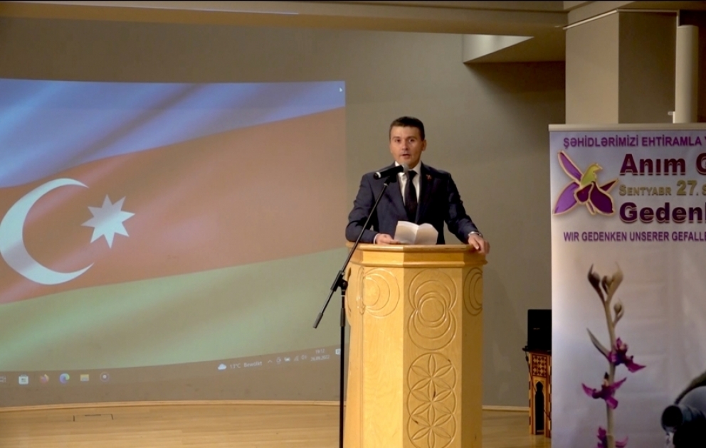 Şəhidlərimizin xatirəsi Berlində yad edilib VİDEO