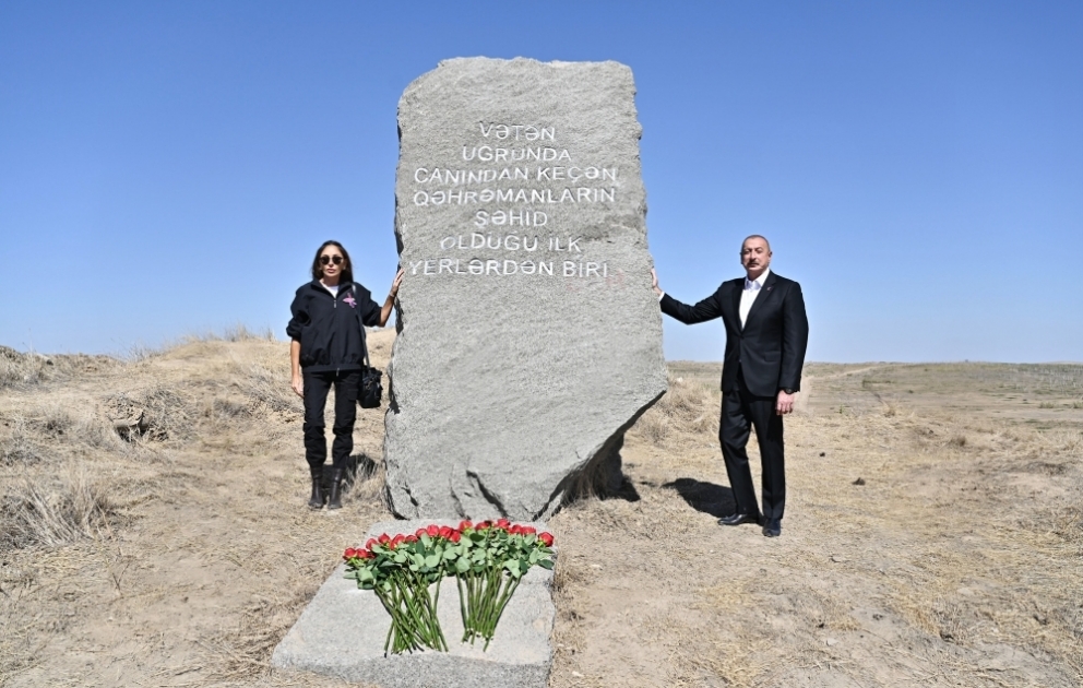 President Ilham Aliyev and First Lady Mehriban Aliyeva visited Fuzuli district  The head of state and the First Lady commemorated the Patriotic War martyrs by observing a moment of silence on Remembrance Day VIDEO