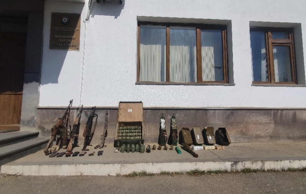 В Ходжавенде обнаружено большое количество боеприпасов ВИДЕО